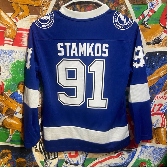 Fanatics Youth S/M Blue Tampa Bay Lightening Stamkos Hockey Jersey - Picture 6 of 6
